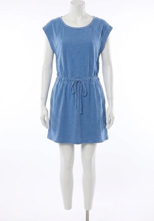 Z Supply Kalani Jersey Denim Dress In Santorini Indigo