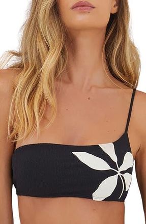 Vix Firenze Susan Ana One-Shoulder Bikini Top in Black Multi at Nordstrom Rack, Size Medium