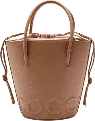 Coccinelle Borsa a secchiello Myrtha Maxi Logo - Marrone