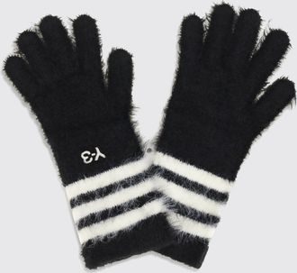 Yohji Yamamoto Striped Recycled Technical Fabric Gloves with Elasticated Cuffs