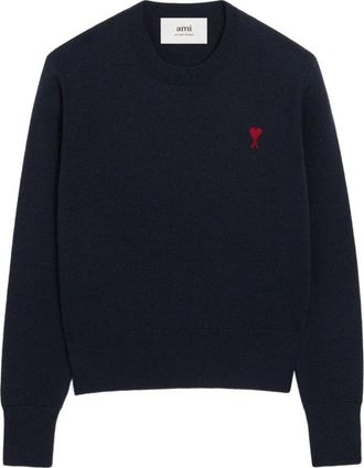 Ami Ami de Coeur Crewneck Sweater - Dames - Ronde hals truien - Blauw - XL - Wol - Truien & Vesten