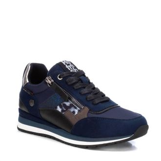Xti Womens Lace-Up Sneakers In Navy