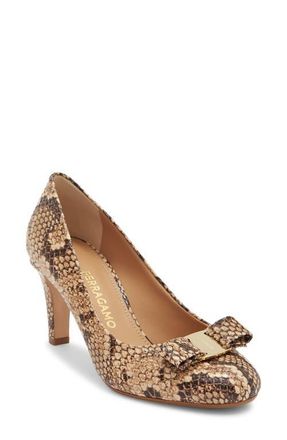 Ferragamo Carla Pump in Natural Biscotto at Nordstrom, Size 11.5