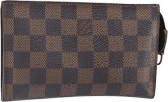Louis Vuitton Pre-owned Canvas Pouch - Dames - Vintage Accessoires - Bruin - ONE Size - Vintage