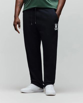 Psycho Bunny Big And Tall Tate Chenille Sweatpant 001 BLACK / 1XLT