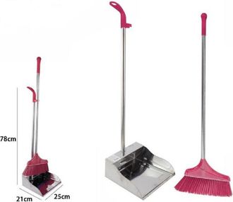 Trade Shop Trade Shop - Cucharada De Acero 78 X 21 X 25 Cm + Escoba De Limpieza De La Escoba Hook Office Hook 69550