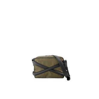 Alexander McQueen Crossbody Bag with Leather Straps - male - Alexander McQueen - Cross Body Bags - Green - ONE SIZE - Bags
