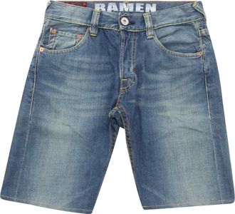 Evisu Bermuda Shorts in Blauw Denim - Heren - Denim shorts - Blauw - W29 - Denim - Korte Broeken