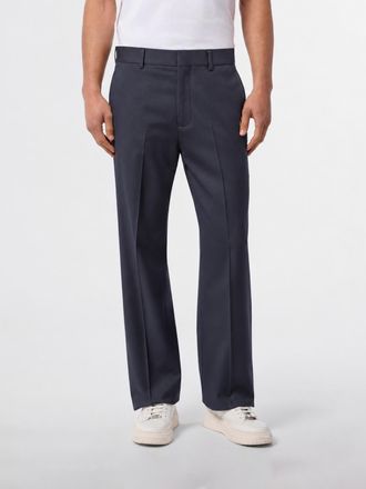 Billionaire Boys Club Wide-Leg Pure Virgin Wool Trousers with Mid-Rise Waist