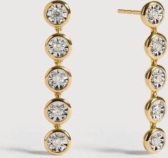 Monica Vinader Gold Diamond Essential Cocktail Drop Earrings Diamond