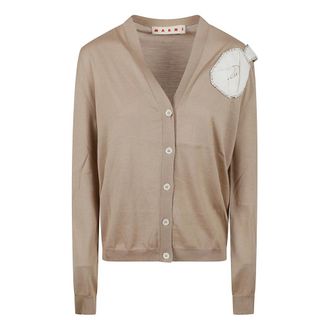 Marni Cardigans, female, Brown, Size: S Marni Sweaters