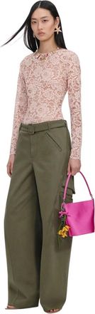 Self Portrait Donna, Pantaloni, Verde, W27, new