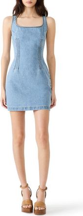 Steve Madden Noelle Sleeveless Stretch Denim Minidress in Forever Blue at Nordstrom, Size X-Small