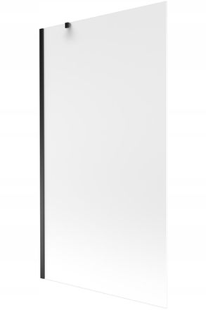 Desconocido Desconocido - Mampara De Ba&ntilde;era 1 Hoja Vidrio Opaco, 100x150 Cm, Perfil Negro