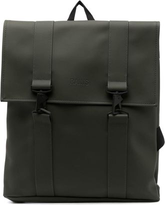 Rains MSN logo-debossed backpack - unisex - Polyester/Polyurethane - One Size - Green