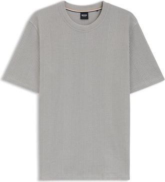 BOSS T-shirt with waffle structure