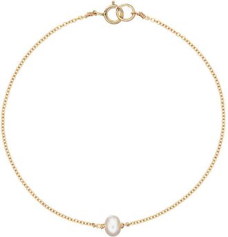 Lily & Roo Gold Single Pearl Bracelet