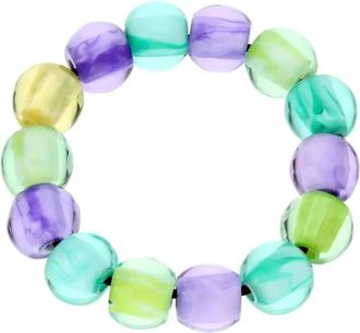 Gold & Honey Womens Stretch Bead Bracelet In Multicolor