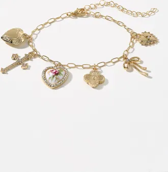 Simons Womens Feminine charm bracelet