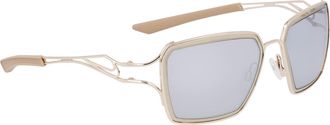 Nike Unisex zonnebril voor volwassenen met vierkant prisma (Goud/Zilver/Goud)
