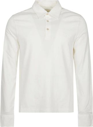 Ballantyne Tops, Heren, Wit, L, Katoen, Polo Shirt met Lange Mouwen