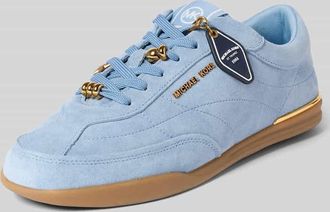 Michael Kors Sneaker aus Leder mit Zierperlen Modell NOLAN LACE UP in Hellblau, Gr&ouml;&szlig;e 36