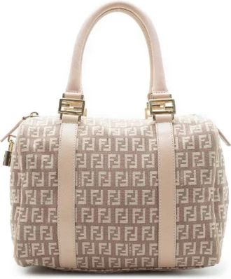 Fendi Pre-owned Handbags, female, Pink, Size: ONE SIZE Pre-owned Canvas handbags