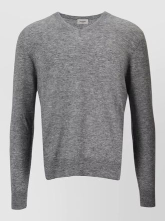 Saint Laurent cashmere silk v neck knit pullover