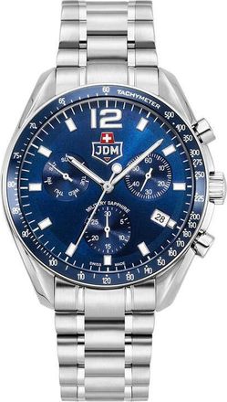 JDM Military Swiss Precision Blue Dial Mens Watch JDM-WG021-02
