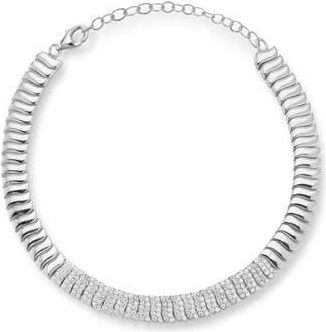 Chloe and Madison Ribbed Bracelet in Silver at Nordstrom Rack