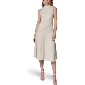 DKNY Sleeveless Fit & Flare Midi Dress in Vellum at Nordstrom, Size 10