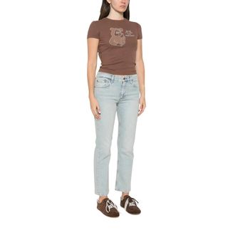 Re/Done Camiseta - Tops - Mujer - Marr&oacute;n - XS