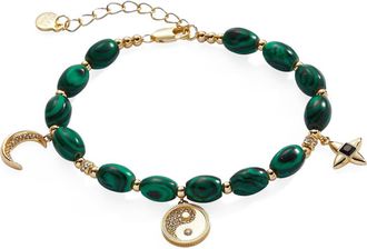 Alex and Ani Beaded Charm Bracelet in Malachite at Nordstrom
