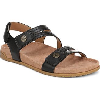 Vionic Essie Ankle Strap Sandal - Multiple Widths Available in Black at Nordstrom, Size 7.5