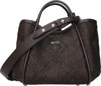 Max Mara Brown Raffia Womens Handbag
