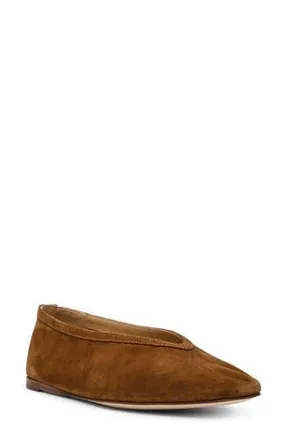 Steve Madden Leni Flat in Chestnut Suede at Nordstrom Rack, Size 10