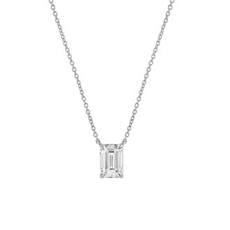LuvMyJewelry Emerald Elegance 14K Gold Lab Grown Diamond Necklace - 1.50 ct