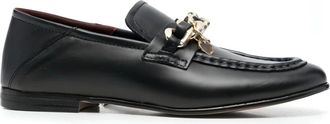 Tommy Hilfiger Chain Loafer - Dames - Loafers - Zwart - 38 EU - Leer - Schoenen