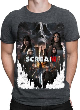 Generic Halloween T-Shirt Scream 6 Movie Poster Horror Scary Spooky Mens T Shirts HD1 Dark Heather Grey XL