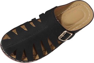 Generic Womens Orthopedic Slippers Casual Closed Toe Walking Sandals Solid Color Stylish Lightweight Comfortable Wide Fit Slip On Wedge Slippers Summer Beach