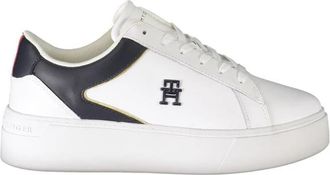Tommy Hilfiger Poliuretano Sneaker - Dames - Sneakers - Wit - 40 EU - Leer - Schoenen