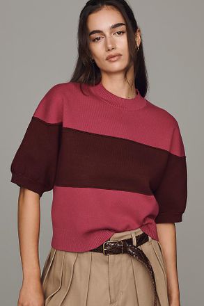 Maeve Puff-Sleeve Knit Pullover