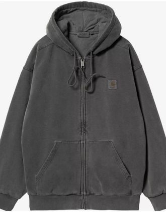 Carhartt Work in Progress Mens Carhartt WIP Hooded Vista Jacket Cotton Sweat - Black - Size: 38/Regular