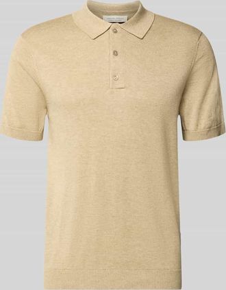 Casual Friday Casual Friday Regular Fit Poloshirt mit Knopfleiste Modell BELLS in Taupe Melange, Gr&ouml;&szlig;e XXXL