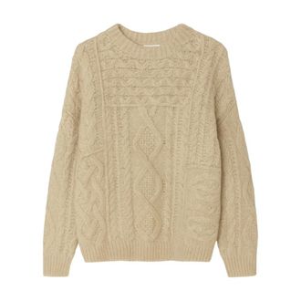 Isabel Marant Isabel Marant, Round-neck Knitwear, female, Beige, Size: XS Beige Deotille Pullover
