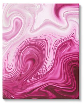 Stupell Industries Pink Marble Abstract Swirls Canvas Wall Art By Martina Pavlova