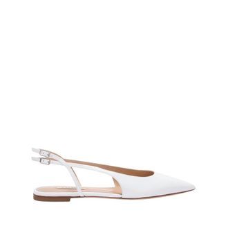 Casadei Ballerinas, female, White, Size: 11 US Ballet Slingbacks