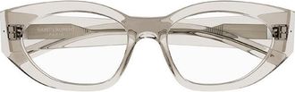 Saint Laurent Cat-Eye Acetate Eyeglasses - Grey