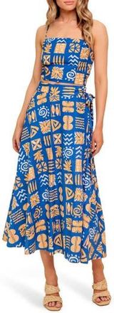 Flying Tomato Print Top & Maxi Skirt Set in Navy/Coral at Nordstrom Rack, Size Medium