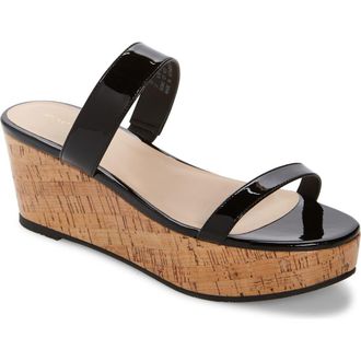 Stuart Weitzman Boardwalk Flat Wedge Slide Sandal in Black at Nordstrom Rack, Size 7.5